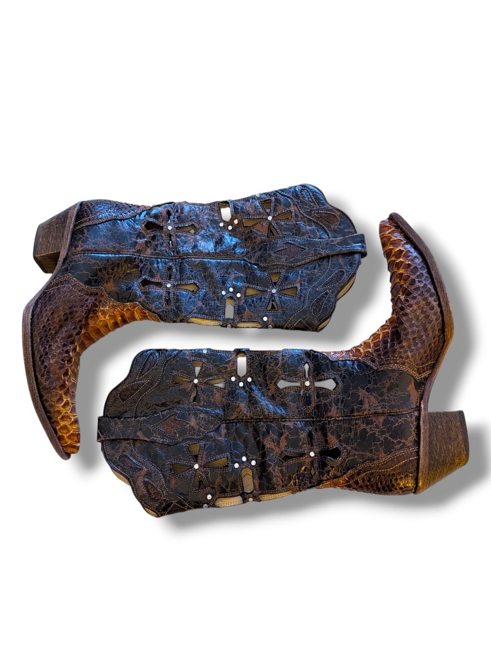 CORRAL Musgo Python Boot with Cross Trim 9 - Picture 3 of 6